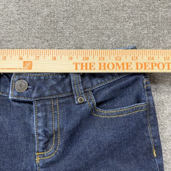 Ann Taylor 0P Modern Fit Capri Jeans Dark Wash Button Cuff Lindsay Denim Womens - Picture 4 of 9